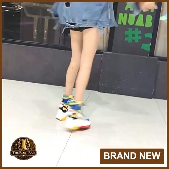 Women's Chunky Platform Ankle Boots Suede Leather Lace Up Hidden Heel - Picture 8 of 8